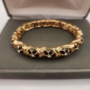 Nolan Miller Gold Bracelet with Black Accents